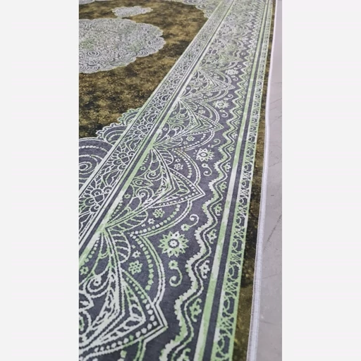 فرشینه حسن نیا طرح سنتی رنگ سبز جنس مخمل برند حسن نیا h560 (پس کرایه) فرشینه حسن نیا طرح سنتی رنگ سبز جنس مخمل برند حسن نیا h560 (پس کرایه) - Image 3