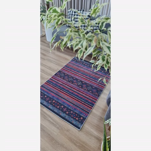 فرشینه | فرش چاپی برند حسن نیا هازان ترک طرح سنتی گبه کد U240 (پس کرایه) فرشینه | فرش چاپی برند حسن نیا هازان ترک طرح سنتی گبه کد U240 (پس کرایه) - Image 3