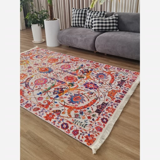 فرشینه | فرش چاپی برند حسن نیا چاپی هازان ترک طرح ابریشمی سنتی 093 (پس کرایه) فرشینه | فرش چاپی برند حسن نیا چاپی هازان ترک طرح ابریشمی سنتی 093 (پس کرایه) - Image 8