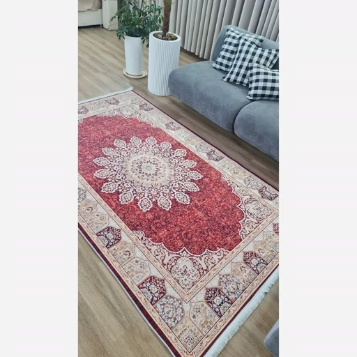 فرشینه | فرش چاپی برند حسن نیا چاپی هازان ترک طرح سنتی A174 (پس کرایه) فرشینه | فرش چاپی برند حسن نیا چاپی هازان ترک طرح سنتی A174 (پس کرایه) - Image 5