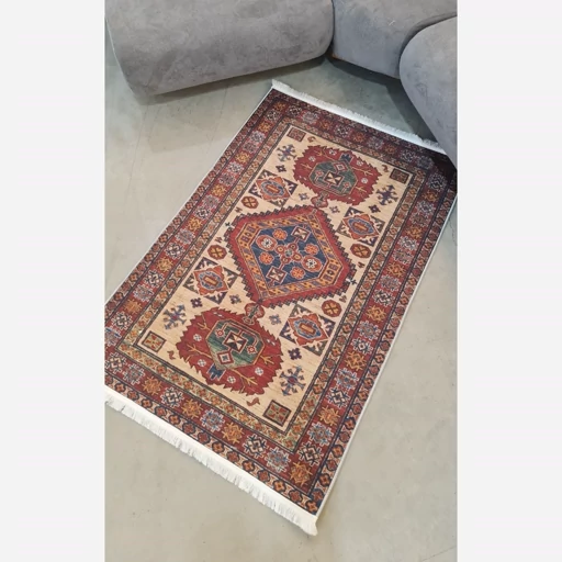 فرشینه | فرش چاپی برند حسن نیا هازان ترک طرح سنتی لاکی 150 در 225 کد O110 (پس کرایه) فرشینه | فرش چاپی برند حسن نیا هازان ترک طرح سنتی لاکی 150 در 225 کد O110 (پس کرایه) - Image 2