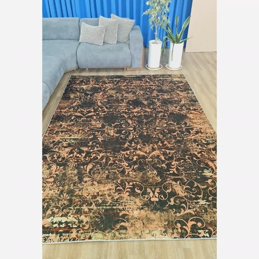 فرشینه | فرش چاپی برند حسن نیا چاپی مخمل مدرن افشان وینتیج (پس کرایه) فرشینه | فرش چاپی برند حسن نیا چاپی مخمل مدرن افشان وینتیج (پس کرایه) - Image 7