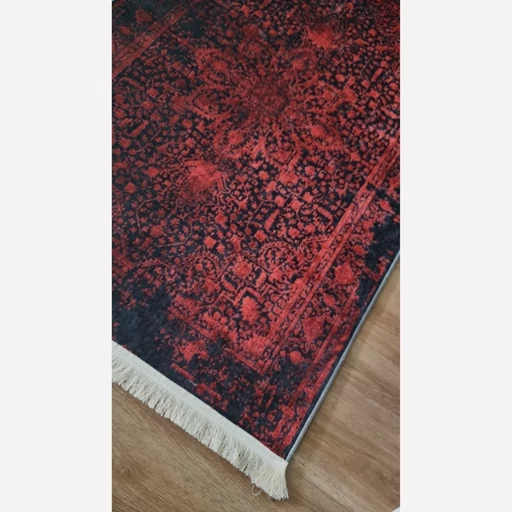 فرشینه | فرش چاپی برند حسن نیا چاپی هازان ترک قرمز لاکی تیره U135 (پس کرایه) فرشینه | فرش چاپی برند حسن نیا چاپی هازان ترک قرمز لاکی تیره U135 (پس کرایه) - Image 7