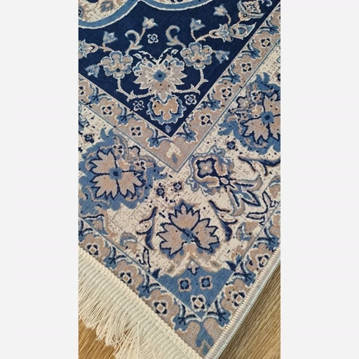 فرشینه | فرش چاپی برند حسن نیا چاپی هازان ترک وینتیج سرمه ای M248 (پس کرایه) فرشینه | فرش چاپی برند حسن نیا چاپی هازان ترک وینتیج سرمه ای M248 (پس کرایه) - Image 6
