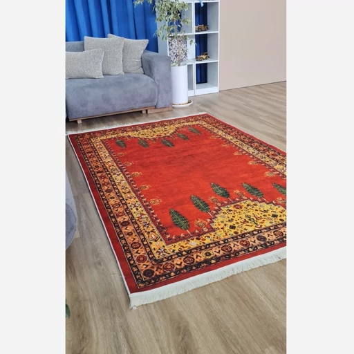 فرشینه | فرش چاپی برند حسن نیا مخمل بختیاری طرح سنتی لاکی F 112 (پس کرایه) فرشینه | فرش چاپی برند حسن نیا مخمل بختیاری طرح سنتی لاکی F 112 (پس کرایه) - Image 7