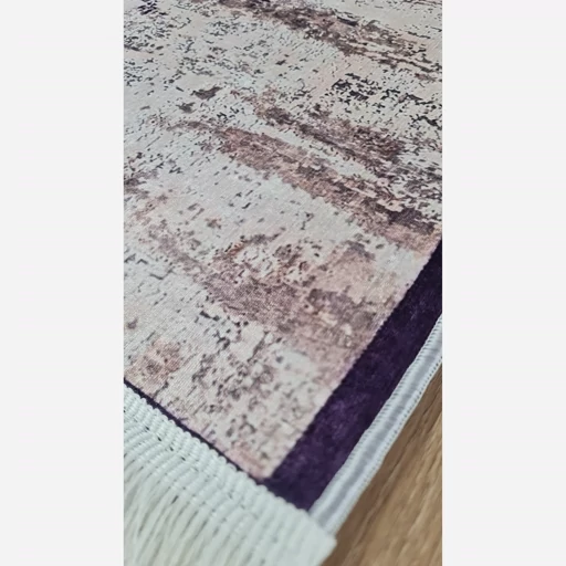فرشینه | فرش چاپی برند حسن نیا چاپی هازان ترک طرح وینتیج بنفش کد h232 (پس کرایه) فرشینه | فرش چاپی برند حسن نیا چاپی هازان ترک طرح وینتیج بنفش کد h232 (پس کرایه) - Image 7