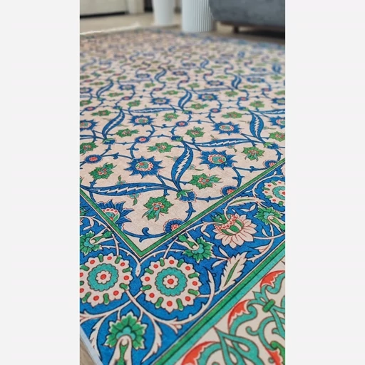 فرشینه | فرش چاپی برند حسن نیا چاپی مخمل طرح افشان 054 (پس کرایه) فرشینه | فرش چاپی برند حسن نیا چاپی مخمل طرح افشان 054 (پس کرایه) - Image 4