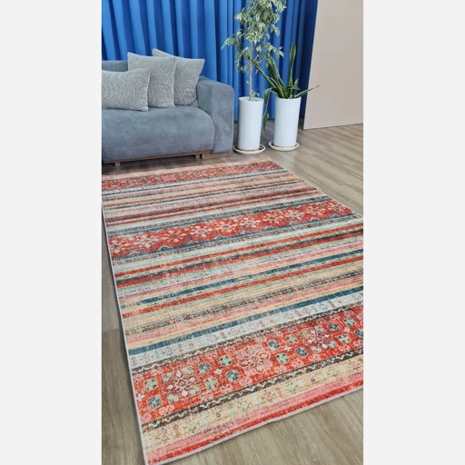 فرشینه | فرش چاپی برند حسن نیا مخمل طرح مراکشی سنتی U241 (پس کرایه) فرشینه | فرش چاپی برند حسن نیا مخمل طرح مراکشی سنتی U241 (پس کرایه) - Image 5