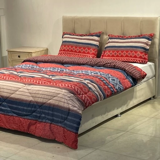 روتختی ارزان دونفره 4 تیکه طرح گلیمی سنتی روتختی ارزان دونفره 4 تیکه طرح گلیمی سنتی - Image 2