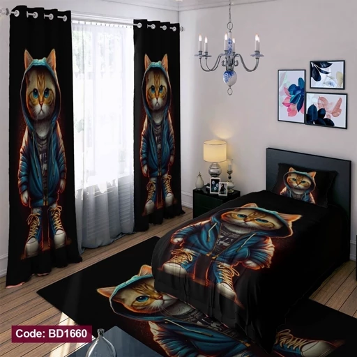 ست کامل ژورنالی روتختی چاپی پسرانه طرح گربه کد bd1660 (پس کرایه) ست کامل ژورنالی روتختی چاپی پسرانه طرح گربه کد bd1660 (پس کرایه)