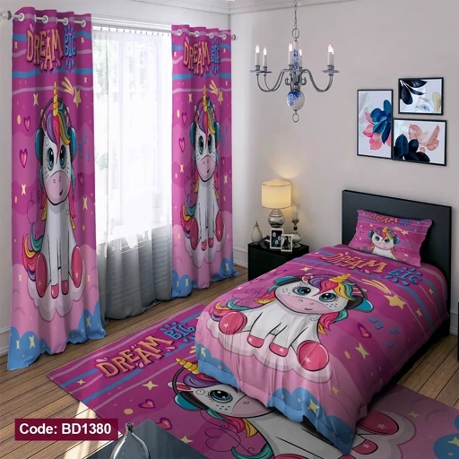 ست کامل ژورنالی رو تختی چاپی دخترانه یونیکورن کد bd1380 (پس کرایه) ست کامل ژورنالی رو تختی چاپی دخترانه یونیکورن کد bd1380 (پس کرایه)