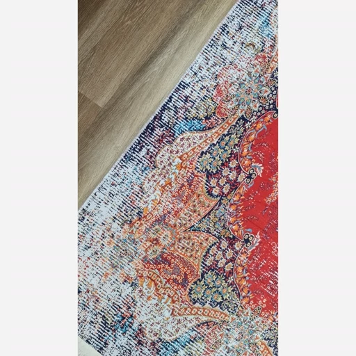 فرشینه | فرش چاپی برند حسن نیا چاپی مخمل شنل طرح سنتی وینتیج h236 (پس کرایه) فرشینه | فرش چاپی برند حسن نیا چاپی مخمل شنل طرح سنتی وینتیج h236 (پس کرایه) - Image 5