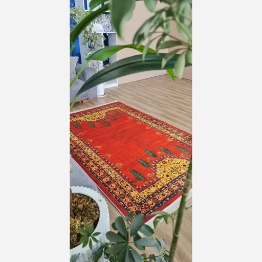 فرشینه | فرش چاپی برند حسن نیا مخمل بختیاری طرح سنتی لاکی F 112 (پس کرایه) فرشینه | فرش چاپی برند حسن نیا مخمل بختیاری طرح سنتی لاکی F 112 (پس کرایه) - Image 8