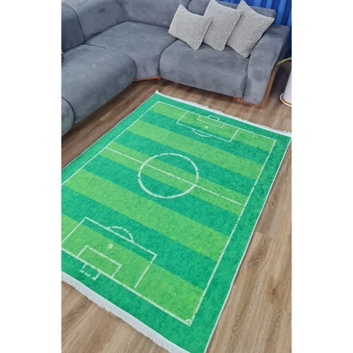 فرشینه | فرش چاپی برند حسن نیا چاپی کودک طرح زمین چمن فوتبال C154 (پس کرایه) فرشینه | فرش چاپی برند حسن نیا چاپی کودک طرح زمین چمن فوتبال C154 (پس کرایه) - Image 6