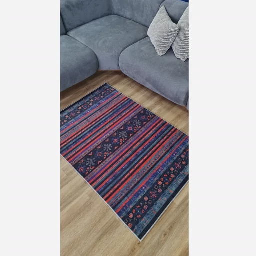 فرشینه | فرش چاپی برند حسن نیا هازان ترک طرح سنتی گبه کد U240 (پس کرایه) فرشینه | فرش چاپی برند حسن نیا هازان ترک طرح سنتی گبه کد U240 (پس کرایه) - Image 7