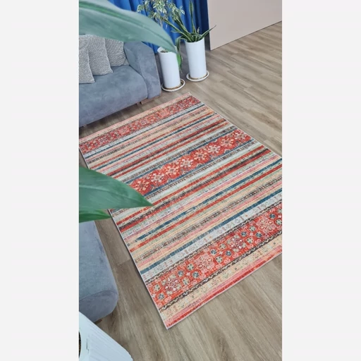 فرشینه | فرش چاپی برند حسن نیا مخمل طرح مراکشی سنتی U241 (پس کرایه) فرشینه | فرش چاپی برند حسن نیا مخمل طرح مراکشی سنتی U241 (پس کرایه) - Image 4