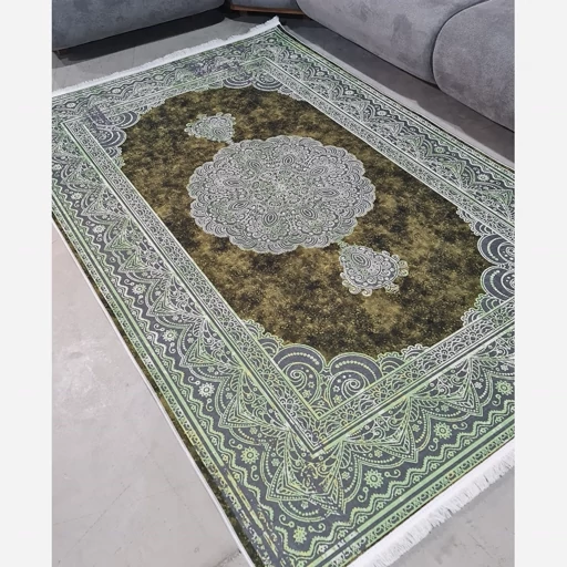 فرشینه حسن نیا طرح سنتی رنگ سبز جنس مخمل برند حسن نیا h560 (پس کرایه) فرشینه حسن نیا طرح سنتی رنگ سبز جنس مخمل برند حسن نیا h560 (پس کرایه)