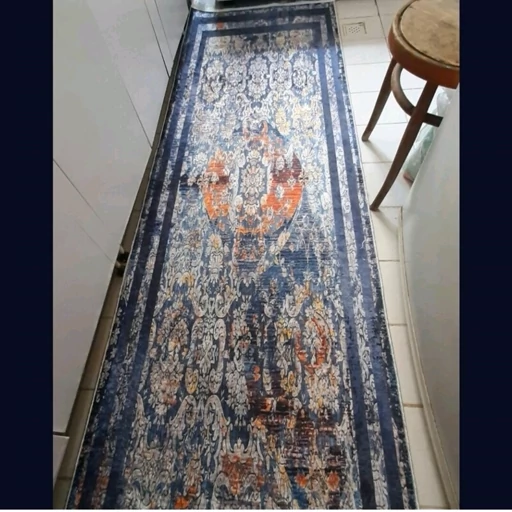 فرشینه | فرش چاپی برند حسن نیا چاپی هازان ترک آبی مدرن کدh395 (پس کرایه) فرشینه | فرش چاپی برند حسن نیا چاپی هازان ترک آبی مدرن کدh395 (پس کرایه) - Image 2