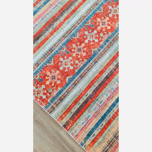 فرشینه | فرش چاپی برند حسن نیا مخمل طرح مراکشی سنتی U241 (پس کرایه) فرشینه | فرش چاپی برند حسن نیا مخمل طرح مراکشی سنتی U241 (پس کرایه) - Image 7
