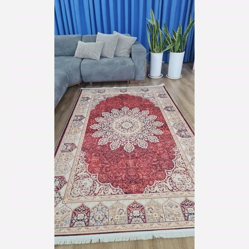 فرشینه | فرش چاپی برند حسن نیا چاپی هازان ترک طرح سنتی A174 (پس کرایه) فرشینه | فرش چاپی برند حسن نیا چاپی هازان ترک طرح سنتی A174 (پس کرایه) - Image 3