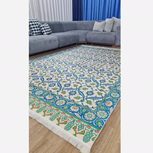 فرشینه | فرش چاپی برند حسن نیا چاپی مخمل طرح افشان 054 (پس کرایه) فرشینه | فرش چاپی برند حسن نیا چاپی مخمل طرح افشان 054 (پس کرایه) - Image 9