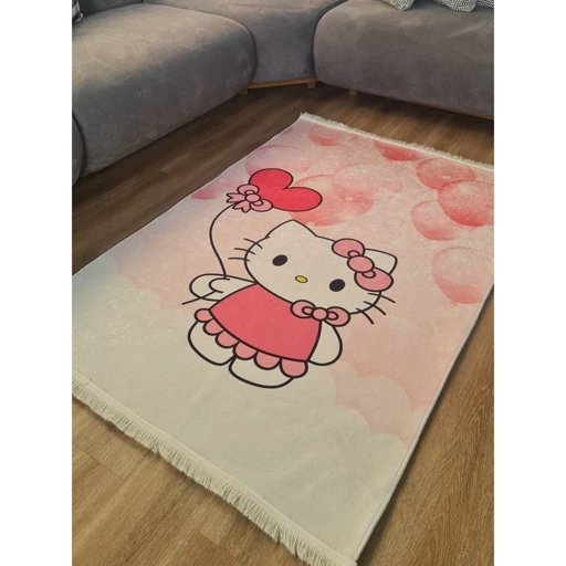 فرشینه حسن نیا چاپی کودک دخترانه kitty صورتی طرح گربه کیتی کد C169 (پس کرایه) فرشینه حسن نیا چاپی کودک دخترانه kitty صورتی طرح گربه کیتی کد C169 (پس کرایه)