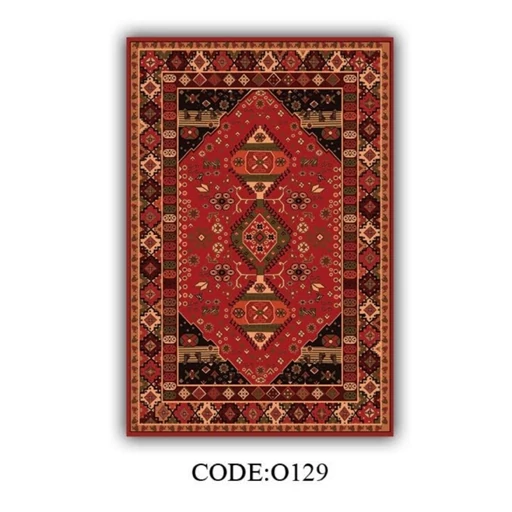 فرشینه | فرش چاپی برند حسن نیا هازان ترک طرح سنتی نارنجی کد O129 (پس کرایه) فرشینه | فرش چاپی برند حسن نیا هازان ترک طرح سنتی نارنجی کد O129 (پس کرایه) - Image 8