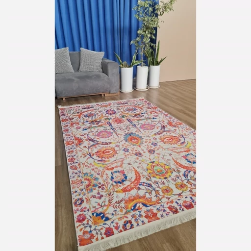 فرشینه | فرش چاپی برند حسن نیا چاپی هازان ترک طرح ابریشمی سنتی 093 (پس کرایه) فرشینه | فرش چاپی برند حسن نیا چاپی هازان ترک طرح ابریشمی سنتی 093 (پس کرایه) - Image 7