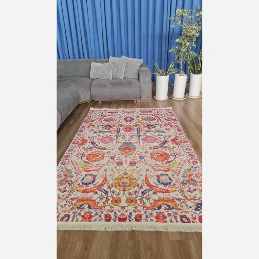 فرشینه | فرش چاپی برند حسن نیا چاپی هازان ترک طرح ابریشمی سنتی 093 (پس کرایه) فرشینه | فرش چاپی برند حسن نیا چاپی هازان ترک طرح ابریشمی سنتی 093 (پس کرایه) - Image 6
