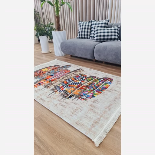 فرشینه | فرش چاپی برند حسن نیا کناره راهرو جنس مخمل تُرک طرح پَر کد h261 (پس کرایه) فرشینه | فرش چاپی برند حسن نیا کناره راهرو جنس مخمل تُرک طرح پَر کد h261 (پس کرایه) - Image 12