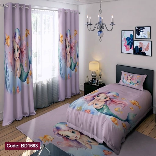 ست کامل ژورنالی رو تختی چاپی دخترانه پری دریایی کد bd1683 (پس کرایه) ست کامل ژورنالی رو تختی چاپی دخترانه پری دریایی کد bd1683 (پس کرایه)
