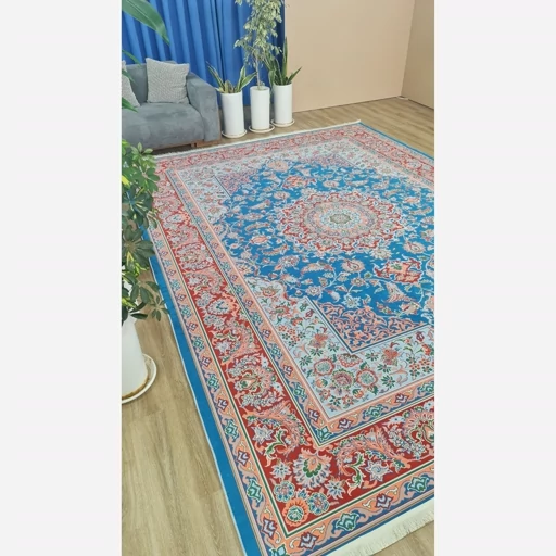 فرشینه | فرش چاپی برند حسن نیا چاپی مخمل طرح ابریشمی (پس کرایه) فرشینه | فرش چاپی برند حسن نیا چاپی مخمل طرح ابریشمی (پس کرایه) - Image 9
