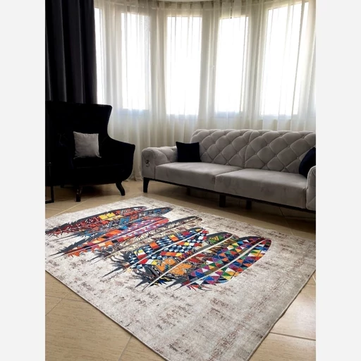 فرشینه | فرش چاپی برند حسن نیا کناره راهرو جنس مخمل تُرک طرح پَر کد h261 (پس کرایه) فرشینه | فرش چاپی برند حسن نیا کناره راهرو جنس مخمل تُرک طرح پَر کد h261 (پس کرایه) - Image 6