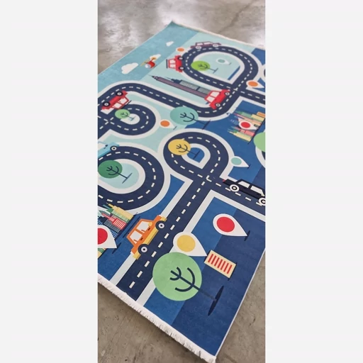 فرشینه | فرش چاپی برند حسن نیا چاپی کودک هازان ترک طرح جاده کد C132 (پس کرایه) فرشینه | فرش چاپی برند حسن نیا چاپی کودک هازان ترک طرح جاده کد C132 (پس کرایه) - Image 6