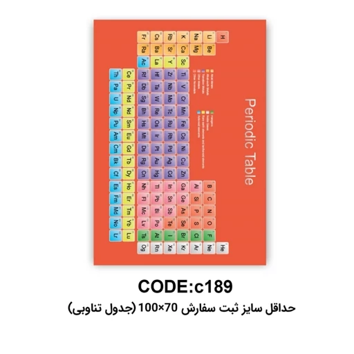 فرشینه | فرش چاپی برند حسن نیا آموزشی جدول مندلیف هازان ترک 1 در 2 (پس کرایه) فرشینه | فرش چاپی برند حسن نیا آموزشی جدول مندلیف هازان ترک 1 در 2 (پس کرایه) - Image 2