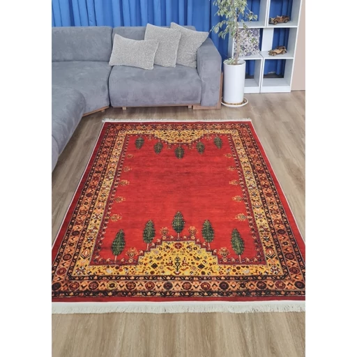 فرشینه | فرش چاپی برند حسن نیا مخمل بختیاری طرح سنتی لاکی F 112 (پس کرایه) فرشینه | فرش چاپی برند حسن نیا مخمل بختیاری طرح سنتی لاکی F 112 (پس کرایه) - Image 2