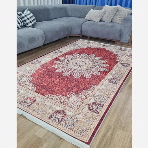 فرشینه | فرش چاپی برند حسن نیا چاپی هازان ترک طرح سنتی A174 (پس کرایه) فرشینه | فرش چاپی برند حسن نیا چاپی هازان ترک طرح سنتی A174 (پس کرایه) - Image 2