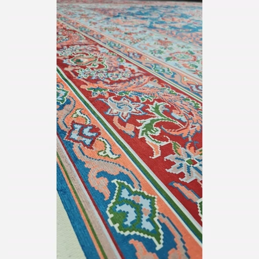 فرشینه | فرش چاپی برند حسن نیا چاپی مخمل طرح ابریشمی (پس کرایه) فرشینه | فرش چاپی برند حسن نیا چاپی مخمل طرح ابریشمی (پس کرایه) - Image 3