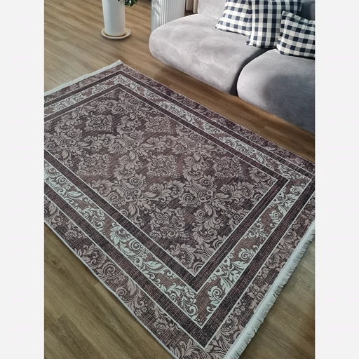 فرشینه | فرش چاپی برند حسن نیا چاپی مخمل طرح مدرن نسکافه ایh460 (پس کرایه) فرشینه | فرش چاپی برند حسن نیا چاپی مخمل طرح مدرن نسکافه ایh460 (پس کرایه) - Image 2