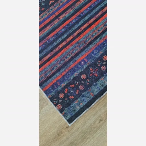 فرشینه | فرش چاپی برند حسن نیا هازان ترک طرح سنتی گبه کد U240 (پس کرایه) فرشینه | فرش چاپی برند حسن نیا هازان ترک طرح سنتی گبه کد U240 (پس کرایه) - Image 4