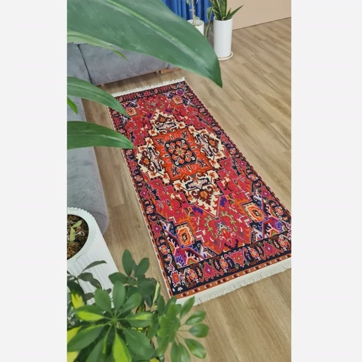 فرشینه | فرش چاپی برند حسن نیا چاپی مخمل سنتی لاکی کد O137 (پس کرایه) فرشینه | فرش چاپی برند حسن نیا چاپی مخمل سنتی لاکی کد O137 (پس کرایه) - Image 4