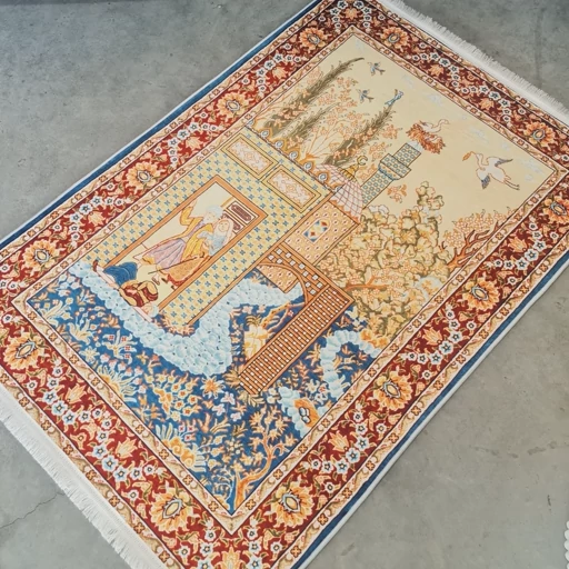فرشینه | فرش چاپی برند حسن نیا هازان سنتی طرح شکار گاه نادری کد A026 (پس کرایه) فرشینه | فرش چاپی برند حسن نیا هازان سنتی طرح شکار گاه نادری کد A026 (پس کرایه)