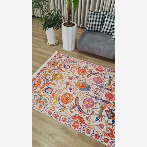 فرشینه | فرش چاپی برند حسن نیا چاپی هازان ترک طرح ابریشمی سنتی 093 (پس کرایه) فرشینه | فرش چاپی برند حسن نیا چاپی هازان ترک طرح ابریشمی سنتی 093 (پس کرایه) - Image 11