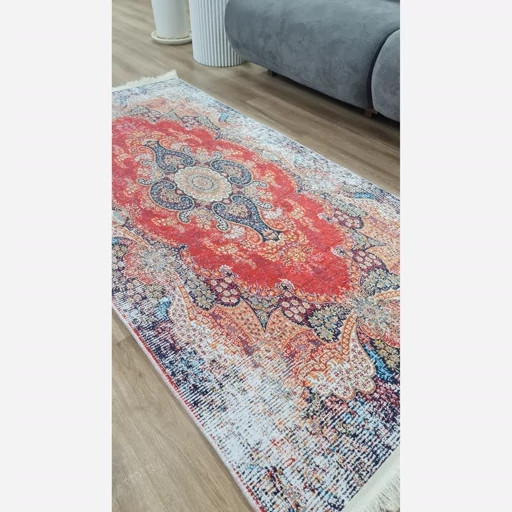 فرشینه | فرش چاپی برند حسن نیا چاپی مخمل شنل طرح سنتی وینتیج h236 (پس کرایه) فرشینه | فرش چاپی برند حسن نیا چاپی مخمل شنل طرح سنتی وینتیج h236 (پس کرایه) - Image 2