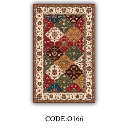 فرشینه | فرش چاپی برند حسن نیا چاپی هازان ترک طرح سنتی O166 (پس کرایه) فرشینه | فرش چاپی برند حسن نیا چاپی هازان ترک طرح سنتی O166 (پس کرایه) - Image 2