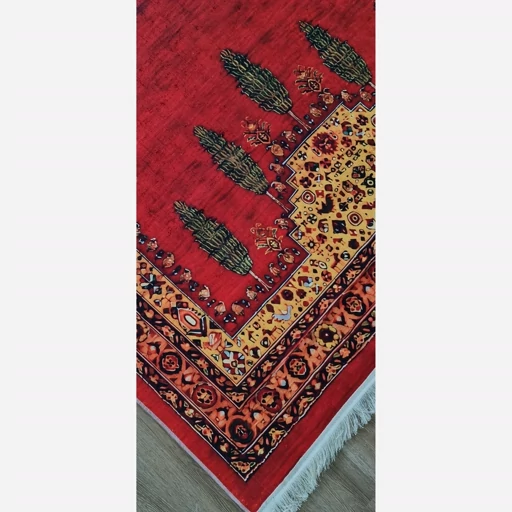 فرشینه | فرش چاپی برند حسن نیا مخمل بختیاری طرح سنتی لاکی F 112 (پس کرایه) فرشینه | فرش چاپی برند حسن نیا مخمل بختیاری طرح سنتی لاکی F 112 (پس کرایه) - Image 6