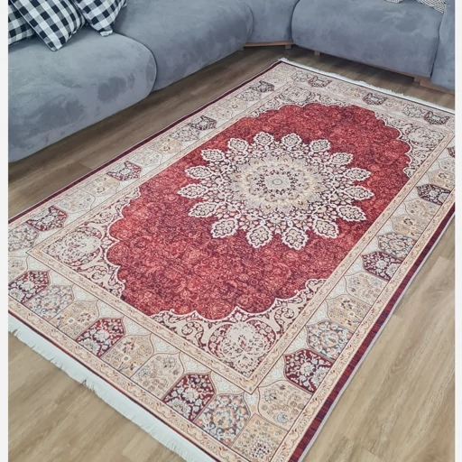 فرشینه | فرش چاپی برند حسن نیا چاپی هازان ترک طرح سنتی A174 (پس کرایه) فرشینه | فرش چاپی برند حسن نیا چاپی هازان ترک طرح سنتی A174 (پس کرایه)