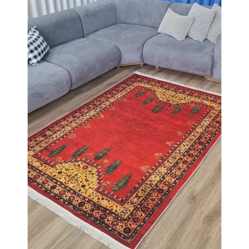 فرشینه | فرش چاپی برند حسن نیا مخمل بختیاری طرح سنتی لاکی F 112 (پس کرایه) فرشینه | فرش چاپی برند حسن نیا مخمل بختیاری طرح سنتی لاکی F 112 (پس کرایه)