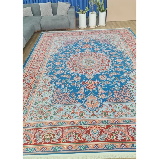 فرشینه | فرش چاپی برند حسن نیا چاپی مخمل طرح ابریشمی (پس کرایه) فرشینه | فرش چاپی برند حسن نیا چاپی مخمل طرح ابریشمی (پس کرایه) - Image 2