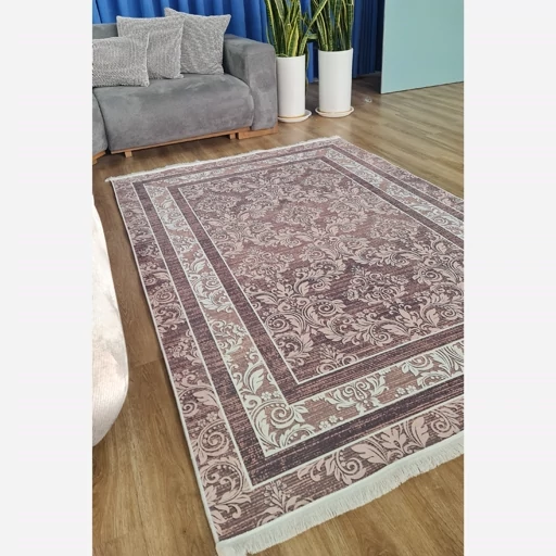 فرشینه | فرش چاپی برند حسن نیا چاپی مخمل طرح مدرن نسکافه ایh460 (پس کرایه) فرشینه | فرش چاپی برند حسن نیا چاپی مخمل طرح مدرن نسکافه ایh460 (پس کرایه) - Image 3